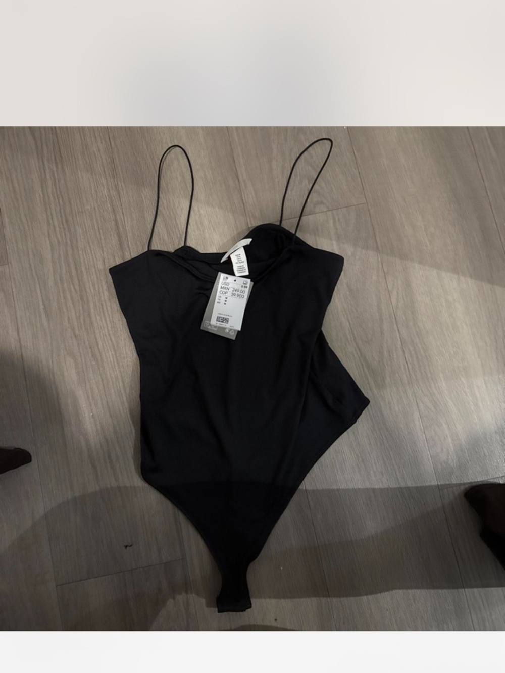 H&M Black Slim-Strap Bodysuit